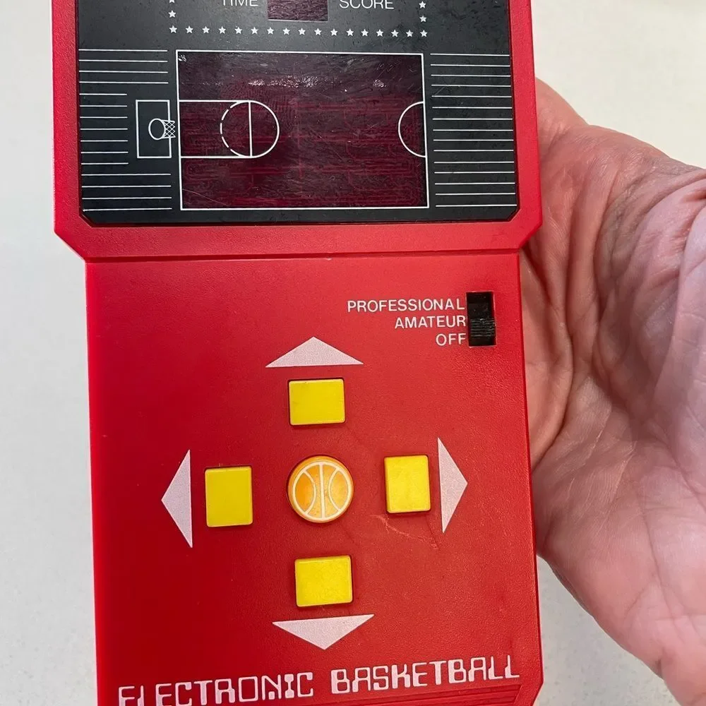 Vintage Electronic Basketball Handheld Game Retro Arcade Style Portable Gaming